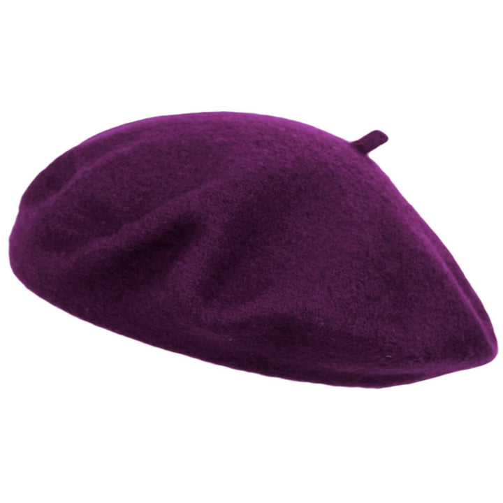Classic Wool Beret in Purple | Aluvema