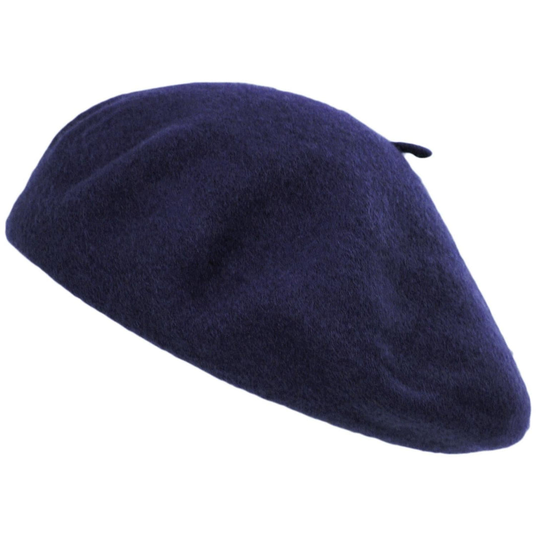 Classic Wool Beret in Navy Blue | Aluvema