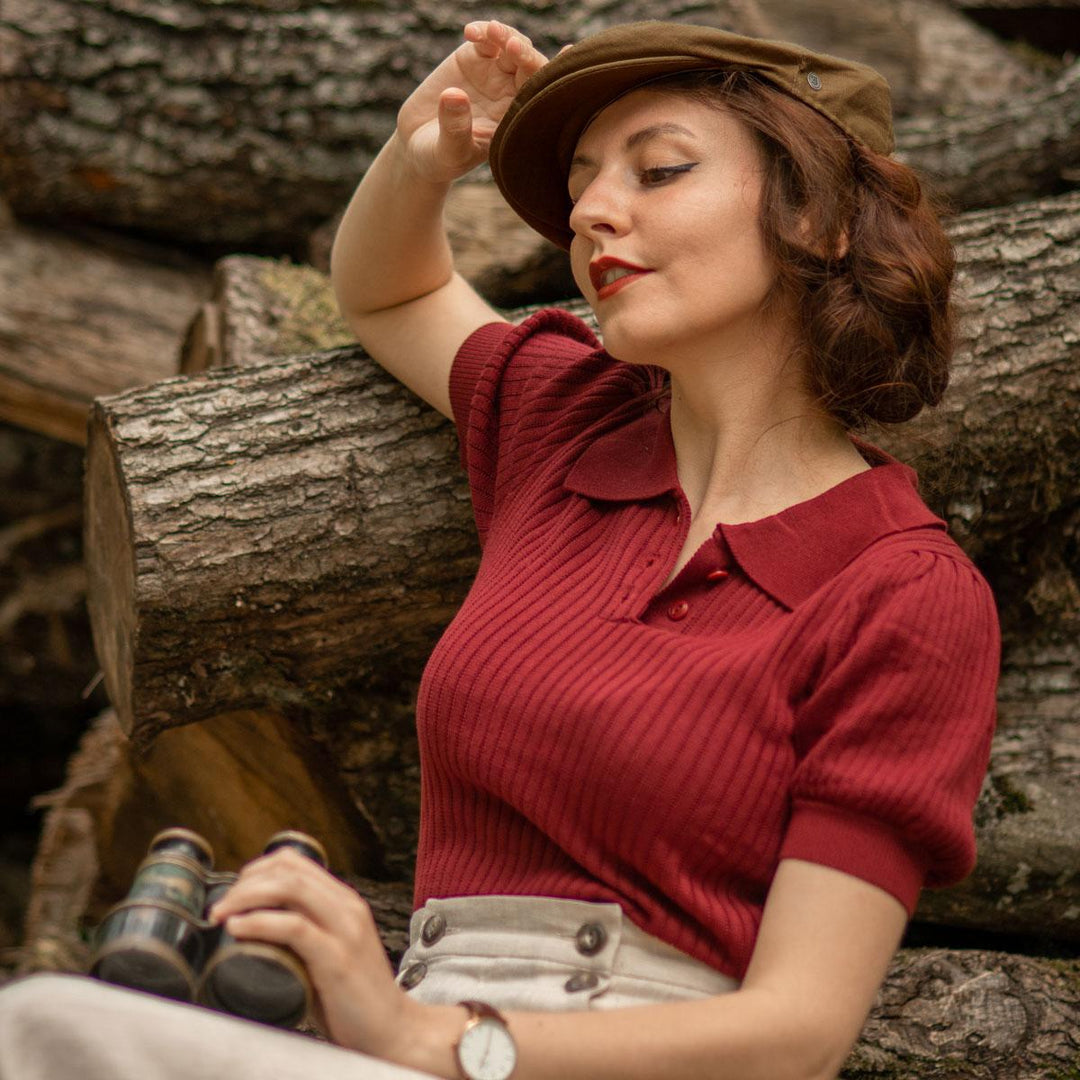 Linen Cotton Snap-Front Flat Cap — Aluvema