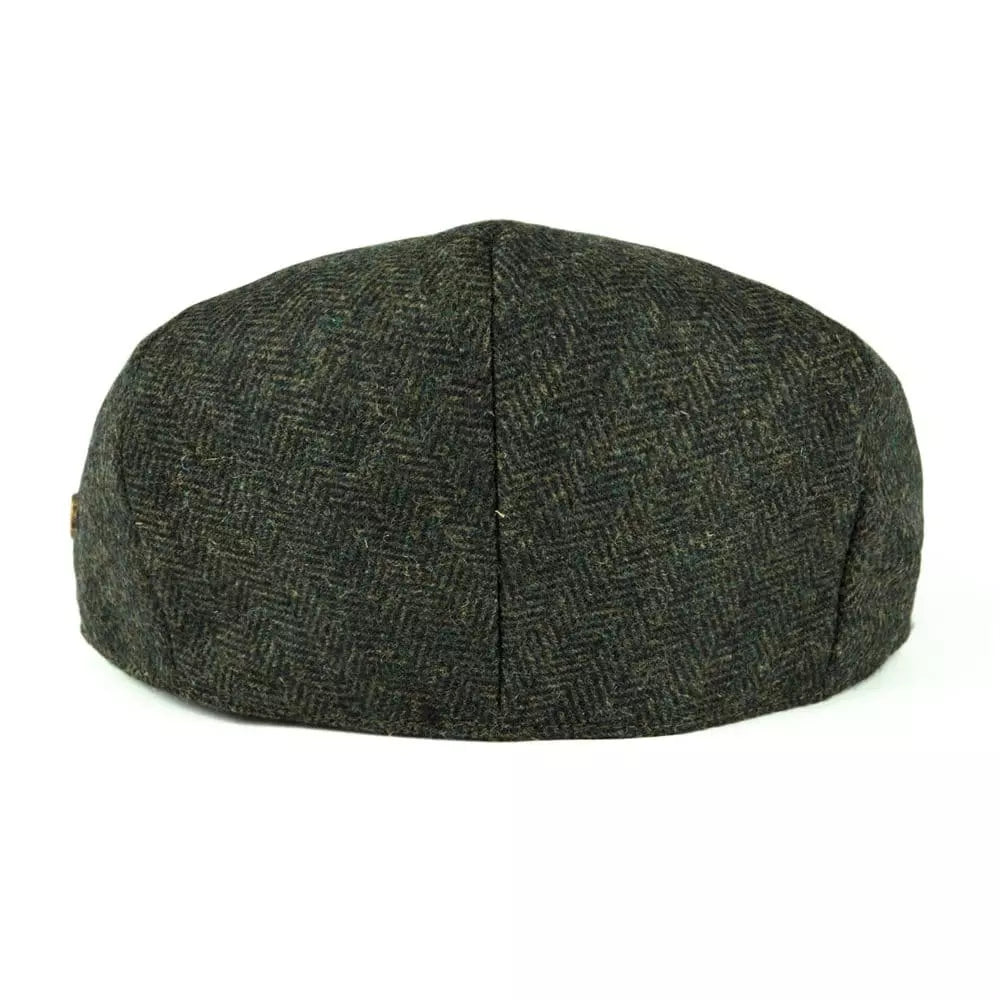 Herringbone Wool Fitted Flat Cap — Aluvema