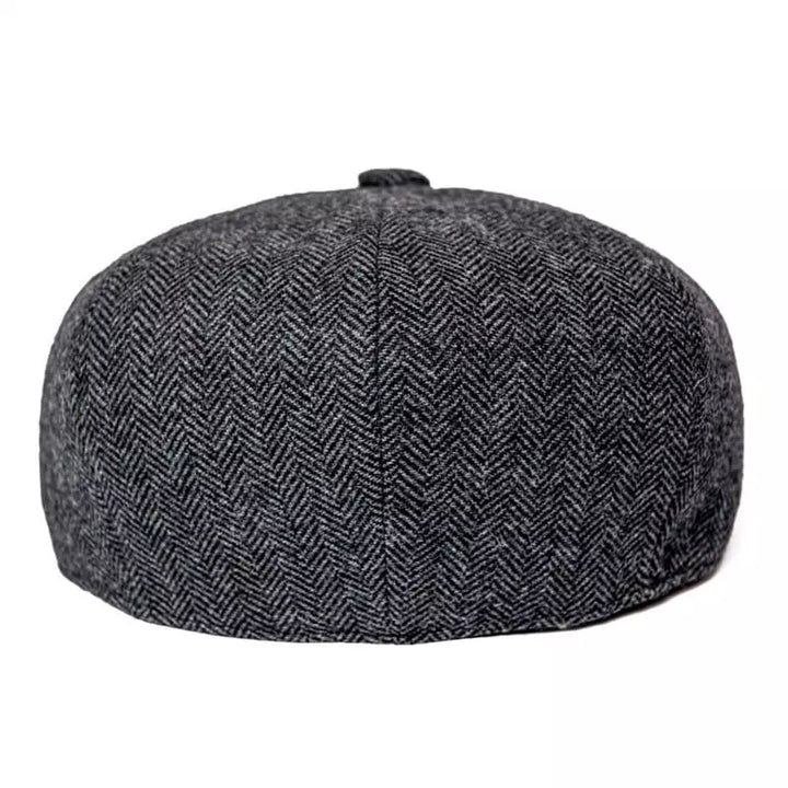 Smooth Wool Eight-Panel Newsboy Cap — Aluvema