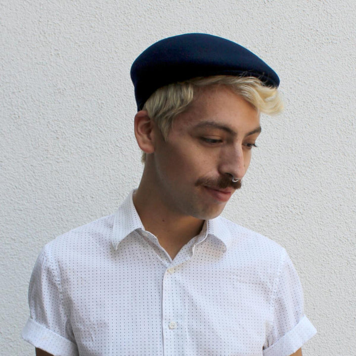 Structured Wool Flat Cap — Aluvema
