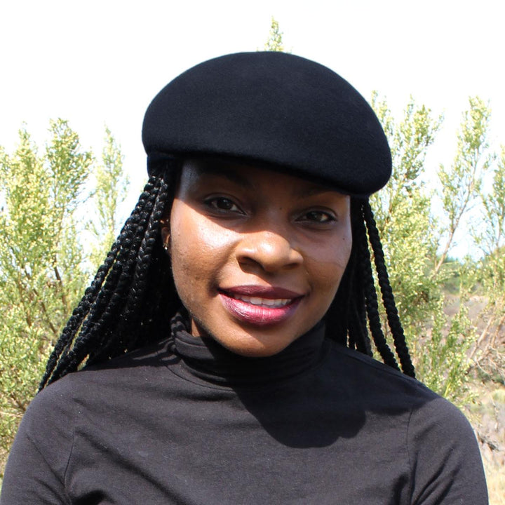 Structured Wool Flat Cap — Aluvema