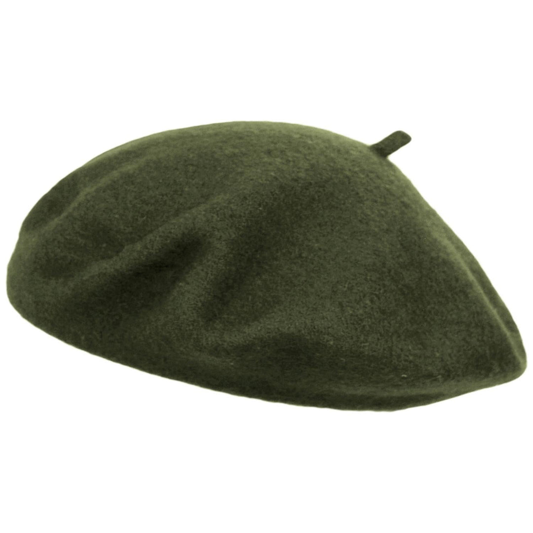 Classic Wool Beret in Olive Green | Aluvema