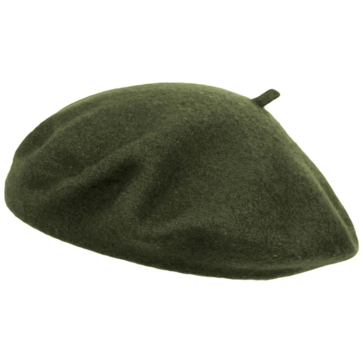 Classic Wool Beret in Olive Green | Aluvema