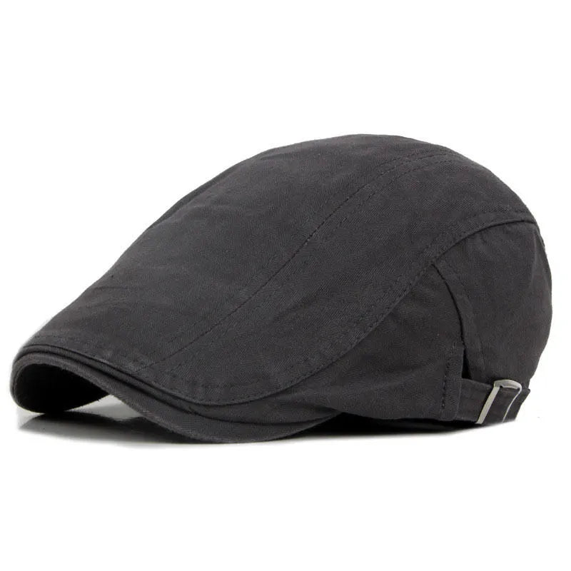 Men's Urban Cotton Flat Cap in Gray | Aluvema