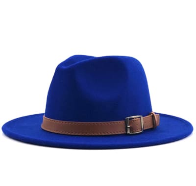 Men's Hawkins Wool Fedora Hat in Blue | Aluvema