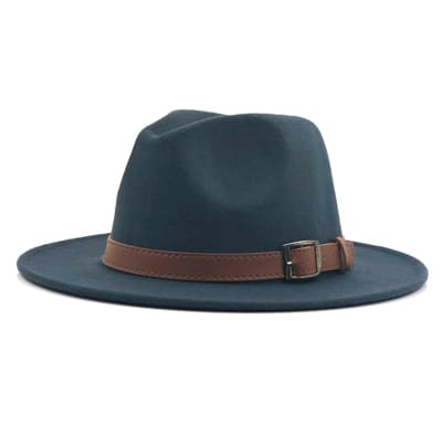 Men's Hawkins Wool Fedora Hat in Dark Gray | Aluvema