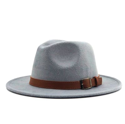 Men's Hawkins Wool Fedora Hat in Gray | Aluvema