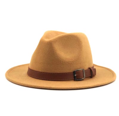 Men's Hawkins Wool Fedora Hat in Khaki | Aluvema