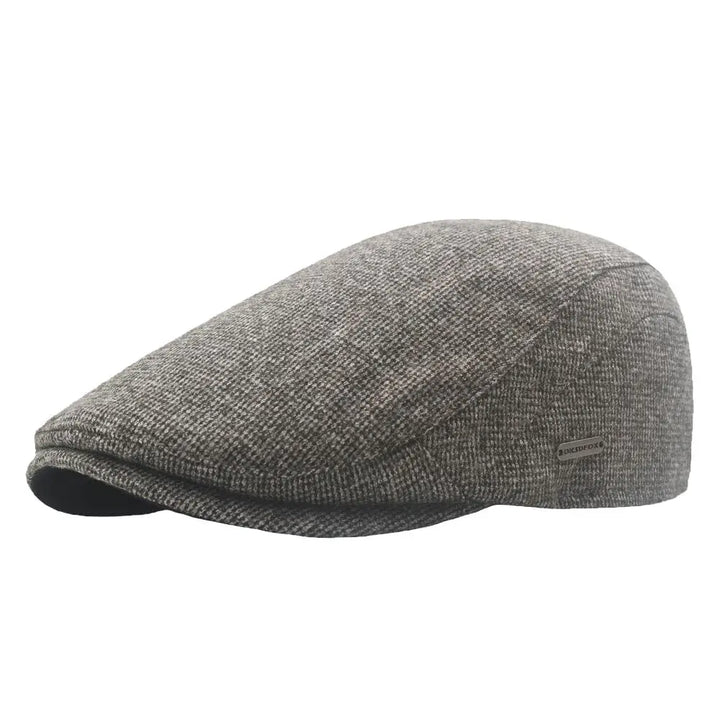 Men's Plain Cotton Flat Cap in Gray | Aluvema