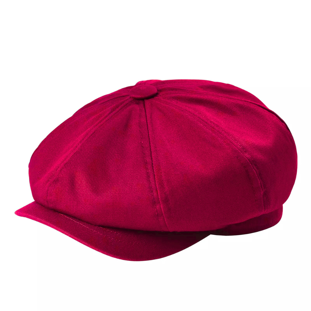 Cotton Twill Eight-Panel Newsboy Cap