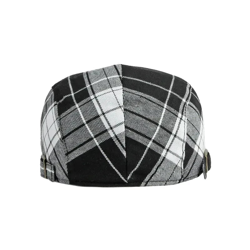 Plaid Check Flat Cap — Aluvema
