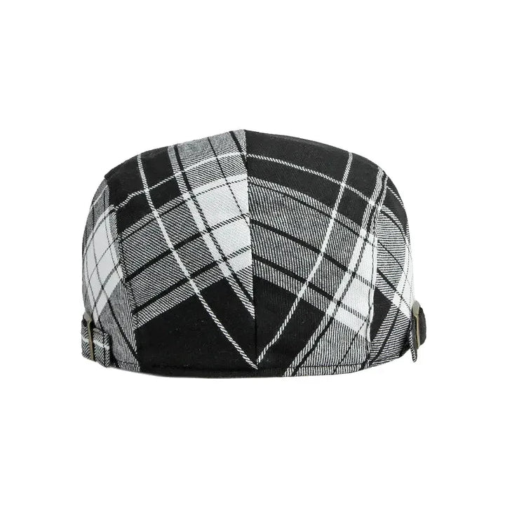 Plaid Check Flat Cap — Aluvema