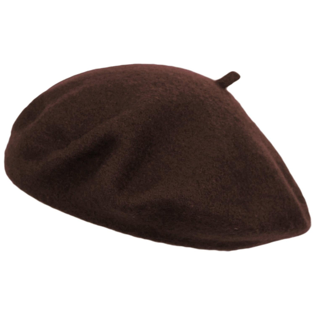 Classic Wool Beret in Brown | Aluvema