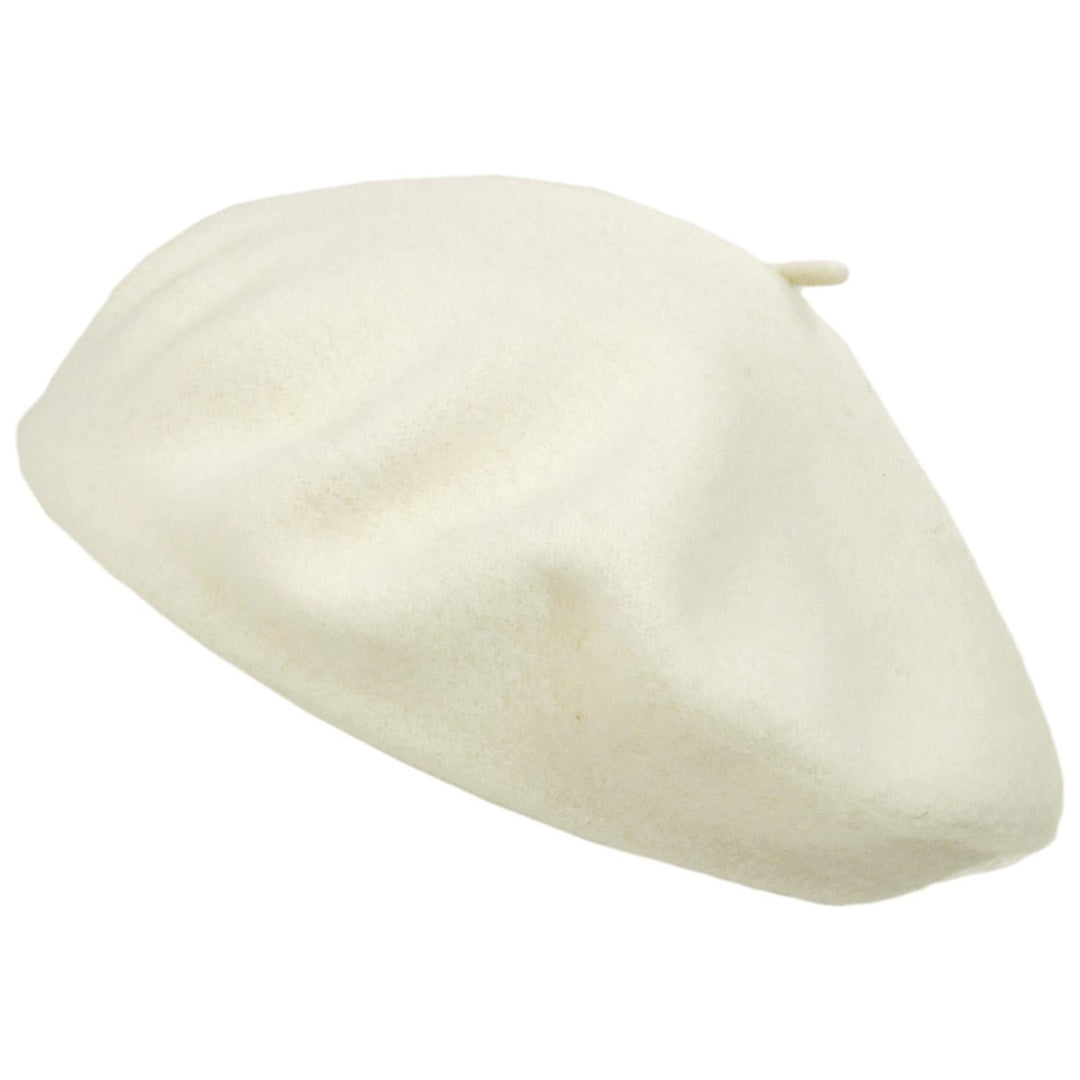 Classic Wool Beret in Winter White | Aluvema
